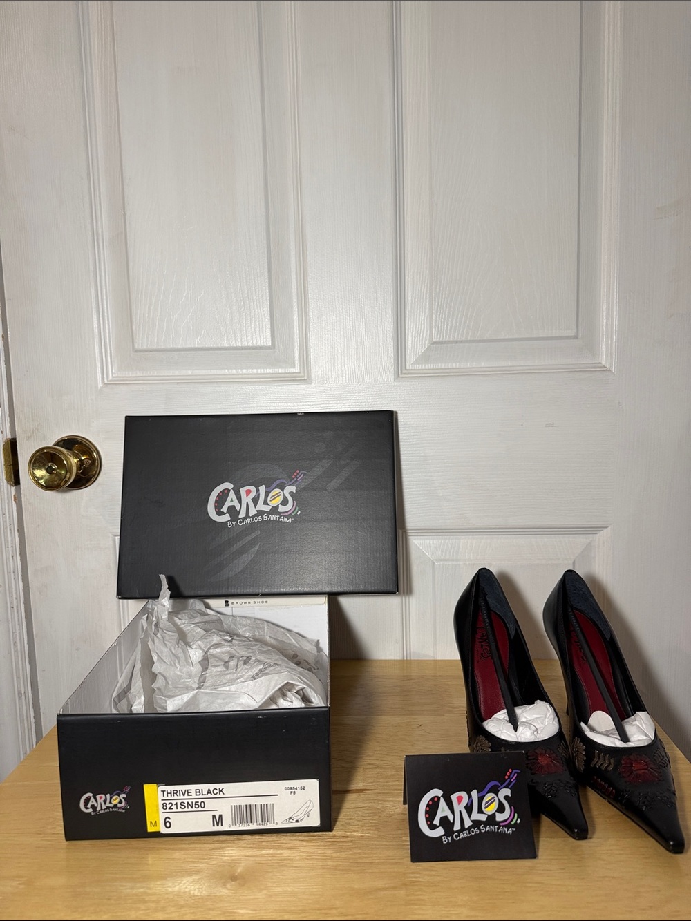 NEW Carlos by Carlos Santana “Thrive” Embroidered Hells - Size 6 (BNIB)